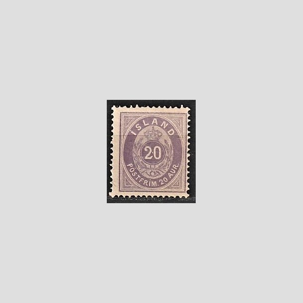 FRIMRKER ISLAND | 1875-76 - AFA nr. 10 - 20 aur violet - Ubrugt