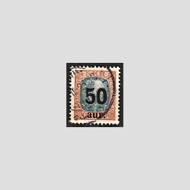 FRIMRKER ISLAND | 1925 - AFA 113 - Provisorier - 50 aur/5 kr. brun/gr - Stemplet