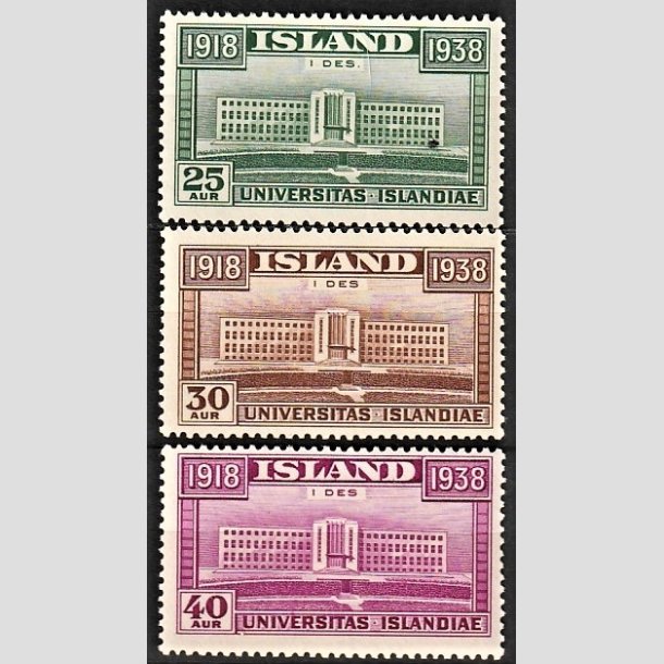 FRIMRKER ISLAND | 1938 - AFA 202-204 - 20 rs uafhngighed - Komplet st - Ubrugt