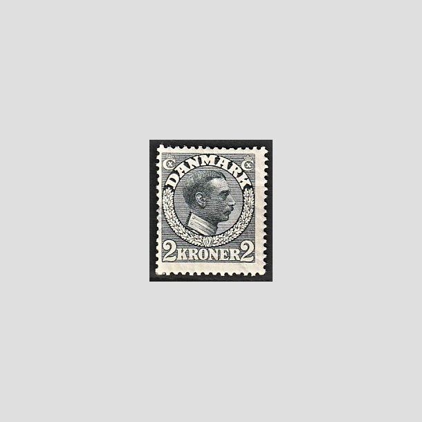FRIMRKER DANMARK | 1913 - AFA 76 - Chr. X 2 Kroner skifergr - Ubrugt