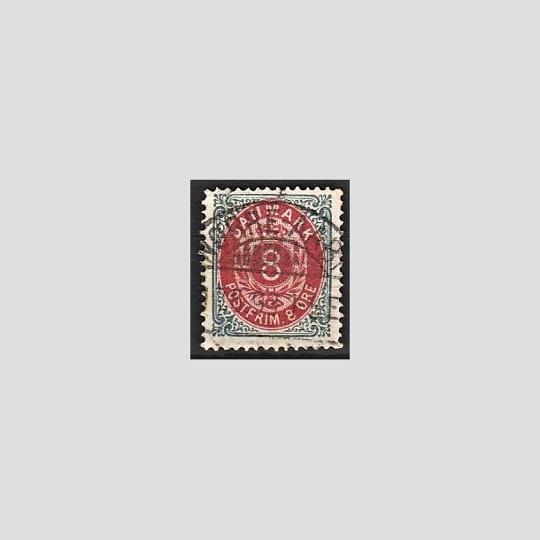 FRIMRKER DANMARK | 1875 - AFA 25 - 8 re gr/rd - Lux Stemplet