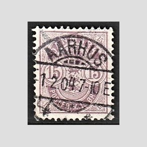 FRIM�RKER DANMARK | 1901-02 - AFA 38 - 15 �re gr�lilla - Lux Stemplet Aarhus