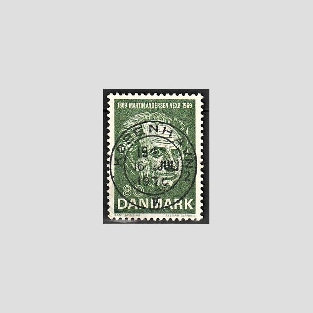 FRIMRKER DANMARK | 1969 - AFA 485 - Martin Andersen Nex - 80 re grn - Pragt Stemplet Kbenhavn