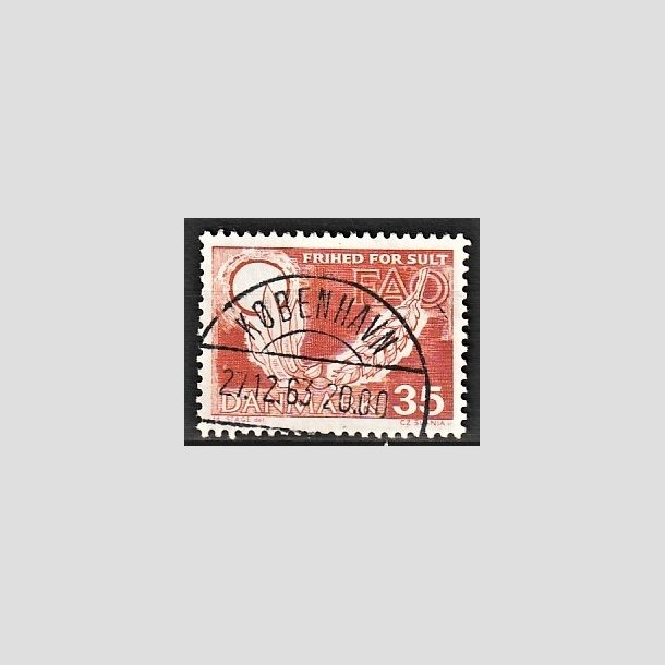 FRIMRKER DANMARK | 1963 - AFA 412 - FAO anti-hunger - 35 re brunrd - Lux Stemplet