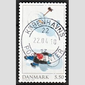 FRIM�RKER DANMARK | 2009 - AFA 1595 - Leg i sneen - 5,50 Kr. flerfarvet - Lux Stemplet