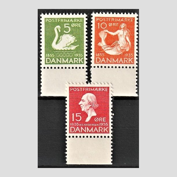 FRIMRKER DANMARK | 1935 - AFA 223,225,226 - H. C. Andersen vrdier - Postfrisk