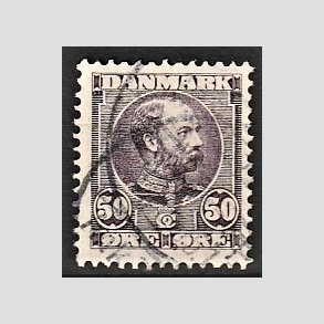 FRIMRKER DANMARK | 1904-05 - AFA 50 - Chr. IX 50 re lilla - Stemplet