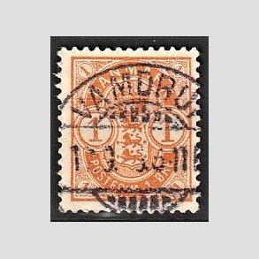 FRIM�RKER DANMARK | 1901-02 - AFA 37 - 1 �re orange - Lux Stemplet