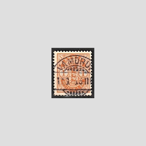 FRIMRKER DANMARK | 1901-02 - AFA 37 - 1 re orange - Lux Stemplet