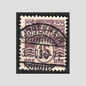 FRIM�RKER DANMARK | 1905-06 - AFA 46 - B�lgelinie 15 �re brunlilla - Lux Stemplet