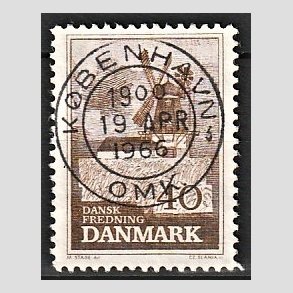 FRIM�RKER DANMARK | 1965 - AFA 440 - Bog� M�lle - 40 �re brun - Pragt Stemplet
