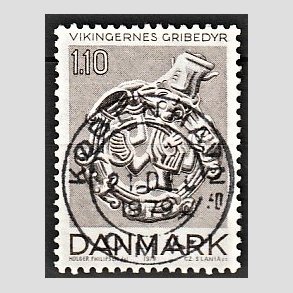 FRIM�RKER DANMARK | 1979 - AFA 684 - Vikingetiden - 1,10 Kr. brun - Pragt Stemplet K�benhavn