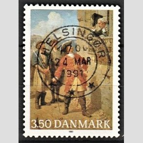 FRIMRKER DANMARK | 1990 - AFA 978 - Tordenskiold 300 ret - 3,50 Kr. flerfarvet - Pragt Stemplet