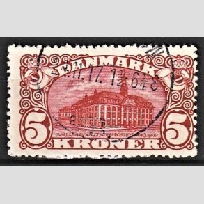 FRIM�RKER DANMARK | 1912 - AFA 67 - 5 Kr. Centralposthus - Stemplet