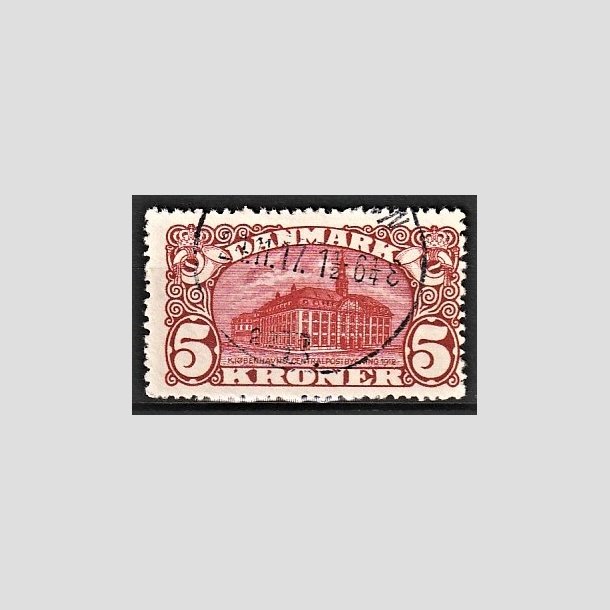 FRIMRKER DANMARK | 1912 - AFA 67 - 5 Kr. Centralposthus - Stemplet