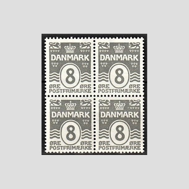 FRIMRKER DANMARK | 1921-22 - AFA 123 - Blgelinie 8 re gr i Fire-blok - Postfrisk