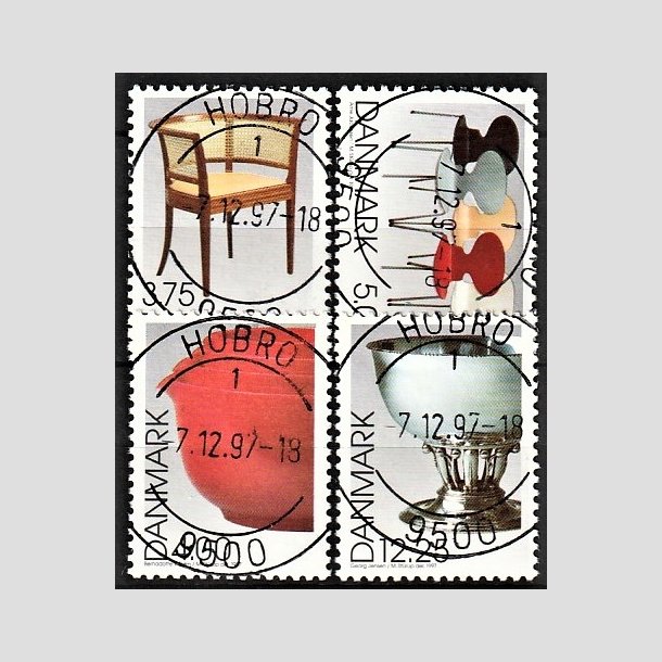 FRIMRKER DANMARK | 1997 - AFA 1160-63 - Dansk design - Komplet st flerfarvet - Pragt Stemplet