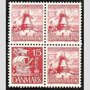 FRIMRKER DANMARK | 1937 - AFA 238 - Dybbl Mlle Blok 3 - Postfrisk