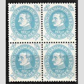 FRIMRKER DANMARK | 1930 - AFA 192 - Chr. X 60 r 25 re bl i 4-blok - Postfrisk
