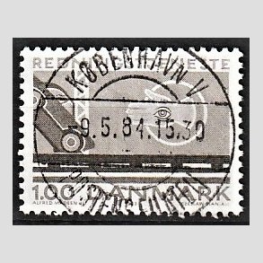 FRIM�RKER DANMARK | 1983 - AFA 782 - Redningstjenester - 1,00 Kr. brun - Pragt Stemplet