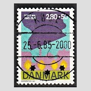 FRIMRKER DANMARK | 1985 - AFA 831 - 40-ret for befrielsen - 2,80 Kr. + 50 re flerfarvet - Pragt Stemplet Kge
