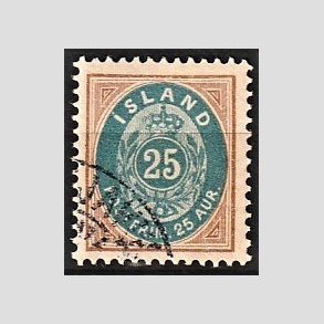FRIMRKER ISLAND | 1899-1900 - AFA 21 - 25 aur brun/bl tk. 12 3/4 - Stemplet