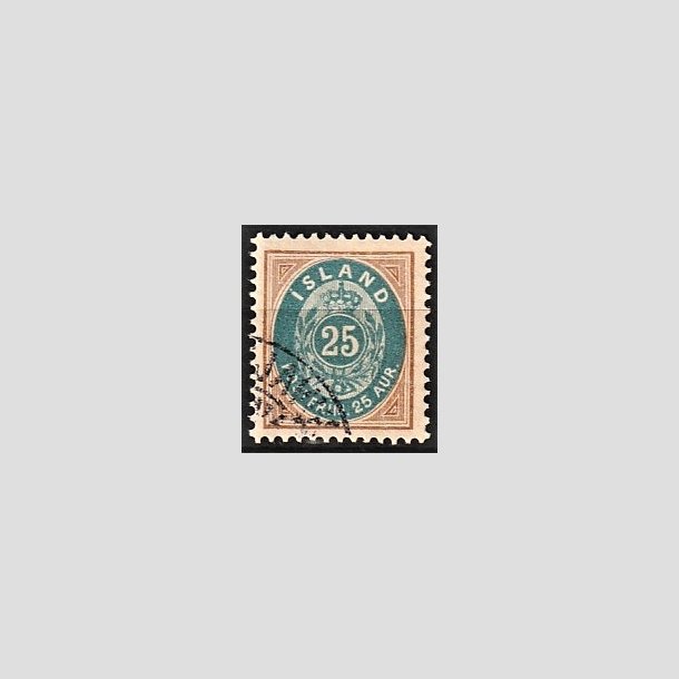 FRIMRKER ISLAND | 1899-1900 - AFA 21 - 25 aur brun/bl tk. 12 3/4 - Stemplet