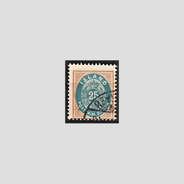 FRIMRKER ISLAND | 1899-1900 - AFA 21 - 25 aur brun/bl tk. 12 3/4 - Stemplet