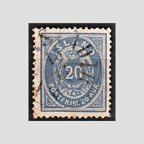 FRIMRKER ISLAND | 1882 - AFA 14a - 20 aur matultramarin tk. 14 - Stemplet