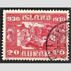 FRIMRKER ISLAND | 1930 - AFA 130 - Alting 1000 rs jubilum - 20 aur rd - Stemplet