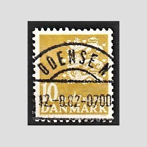 FRIMRKER DANMARK | 1976 - AFA 622 - Rigsvben 10 Kr. gul - Pragt Stemplet Odense V