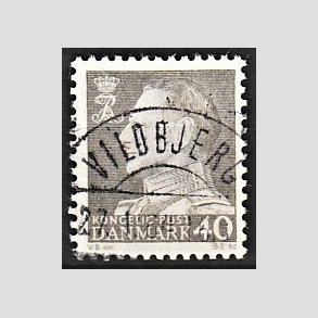 FRIMRKER DANMARK | 1961-62 - AFA 396 - Fr. IX 40 re gr - Pragt Stemplet