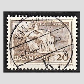 FRIM�RKER DANMARK | 1962 - AFA 411 - M�ns klint - 20 �re gr�brun - Pragt Stemplet K�benhavn