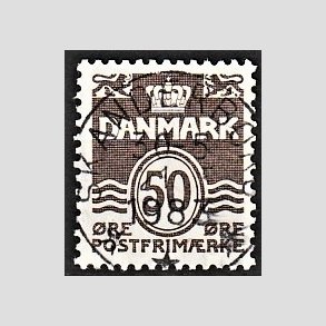 FRIM�RKER DANMARK | 1974 - AFA 571 - B�lgelinie 50 �re brun - Lux Stemplet