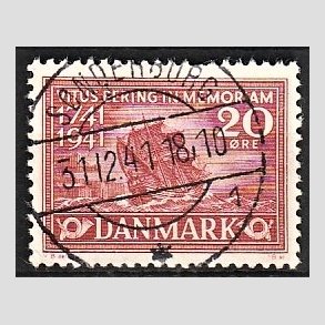 FRIM�RKER DANMARK | 1941 - AFA 271 - Vitus Bering 20 �re r�d - Lux Stemplet S�nderborg