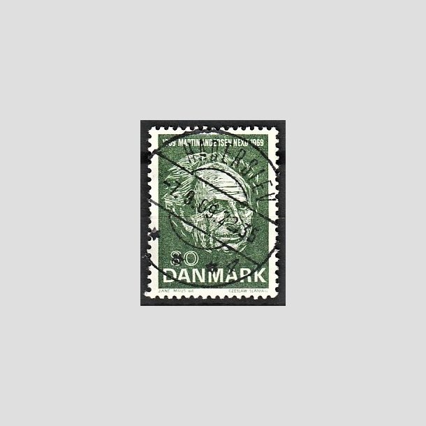 FRIMRKER DANMARK | 1969 - AFA 485 - Martin Andersen Nex - 80 re grn - Pragt Stemplet