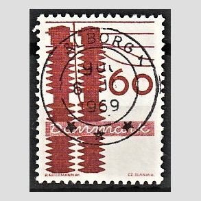 FRIM�RKER DANMARK | 1968 - AFA 475 - Danmarks industri - 60 �re r�dbrun - Pragt Stemplet