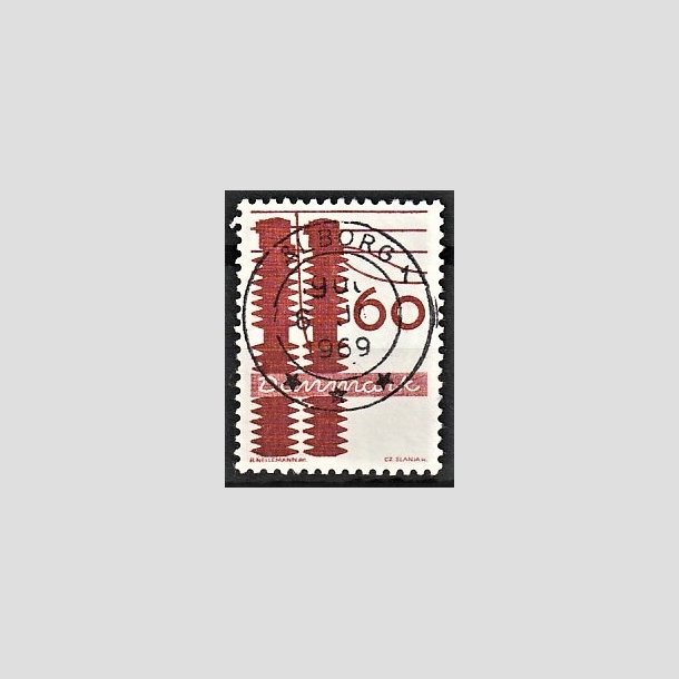 FRIMRKER DANMARK | 1968 - AFA 475 - Danmarks industri - 60 re rdbrun - Pragt Stemplet