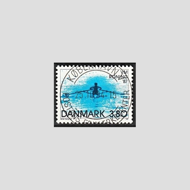 FRIMRKER DANMARK | 1987 - AFA 887 - WM i roning - 3,80 Kr. bl - Pragt Stemplet