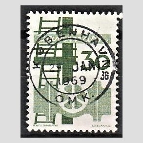 FRIM�RKER DANMARK | 1968 - AFA 473 - Danmarks industri - 30 �re gr�n - Pragt Stemplet