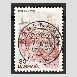 FRIM�RKER DANMARK | 1976 - AFA 614 - K�benhavn - 80 �re brun/brunr�d - Pragt Stemplet