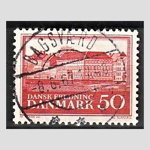 FRIM�RKER DANMARK | 1966 - AFA 445 - Fredningsserie Assistenshuset - 50 �re r�d - Pragt Stemplet