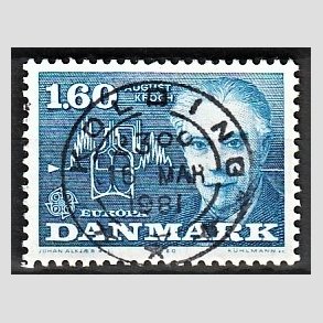 FRIM�RKER DANMARK | 1980 - AFA 696 - Europam�rker - 1,60 Kr. bl� - Pragt Stemplet Kolding