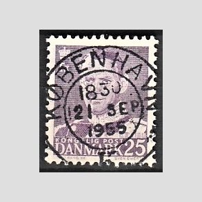 FRIMRKER DANMARK | 1955 - AFA 360 - Fr. IX 25 re violet - Lux Stemplet