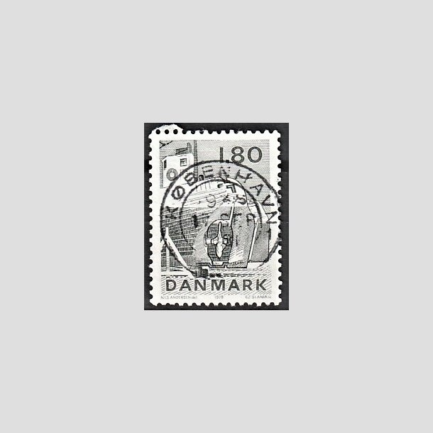 FRIMRKER DANMARK | 1978 - AFA 666 - Dansk fiskeri - 1,80 Kr. sortgrn - Pragt Stemplet