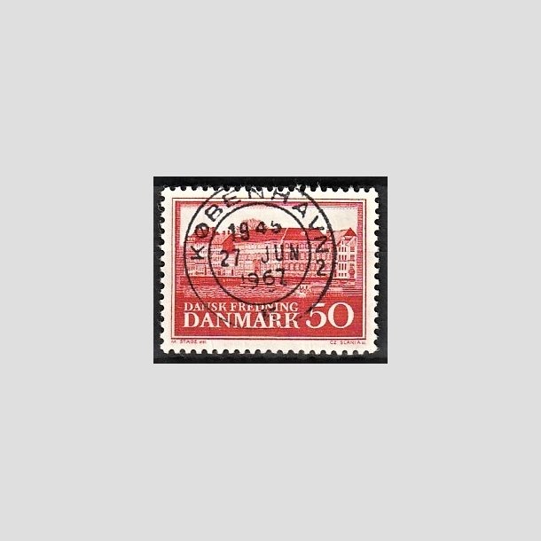 FRIMRKER DANMARK | 1966 - AFA 445 - Fredningsserie Assistenshuset - 50 re rd - Pragt Stemplet