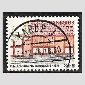 FRIM�RKER DANMARK | 1974 - AFA 568 - Fyn - 70 �re flerfarvet - Pragt Stemplet