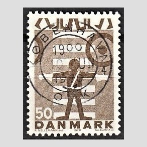 FRIMRKER DANMARK | 1970 - AFA 494 - Trafiksikkerhed - 50 re brun - Pragt Stemplet Kbenhavn