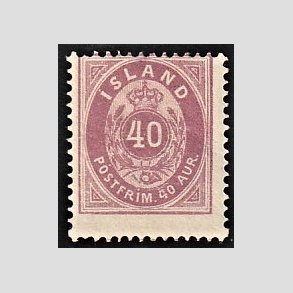 FRIMRKER ISLAND | 1882 - AFA 15 - 40 aur lilla tk. 14 - Ubrugt