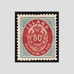 FRIMRKER ISLAND | 1892 - AFA 16A - 50 aur bl/rd tk. 14 - Ubrugt